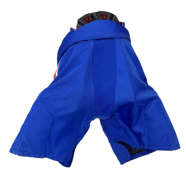 CCM HP45X - Pantalon de hockey NCAA Pro Stock d'occasion (bleu/rouge/blanc)